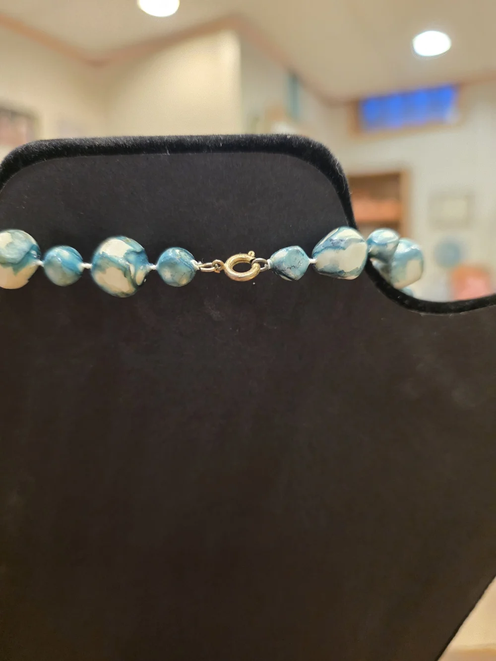 Light Blue Coastal Beaded Necklace